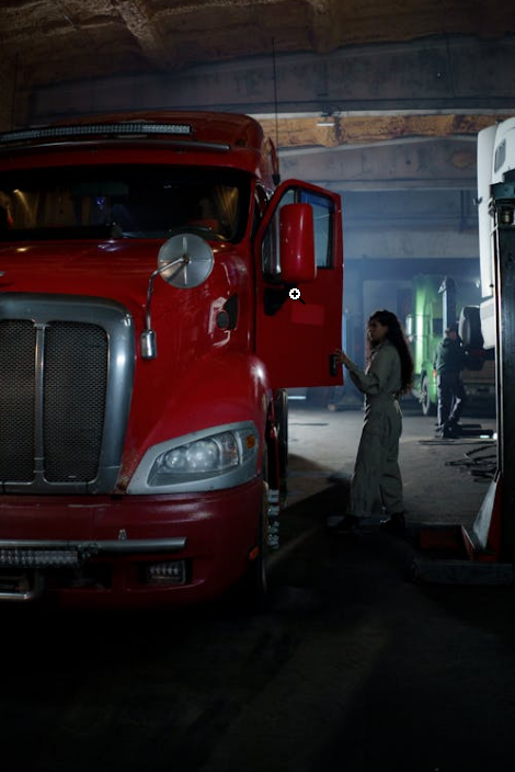 Truck on the road